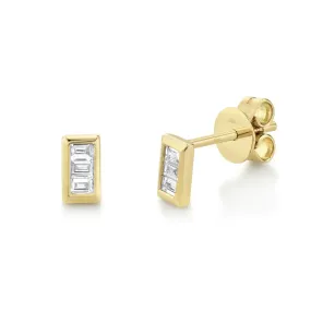 0.15CT DIAMOND BAGUETTE STUD EARRING - SC55008353