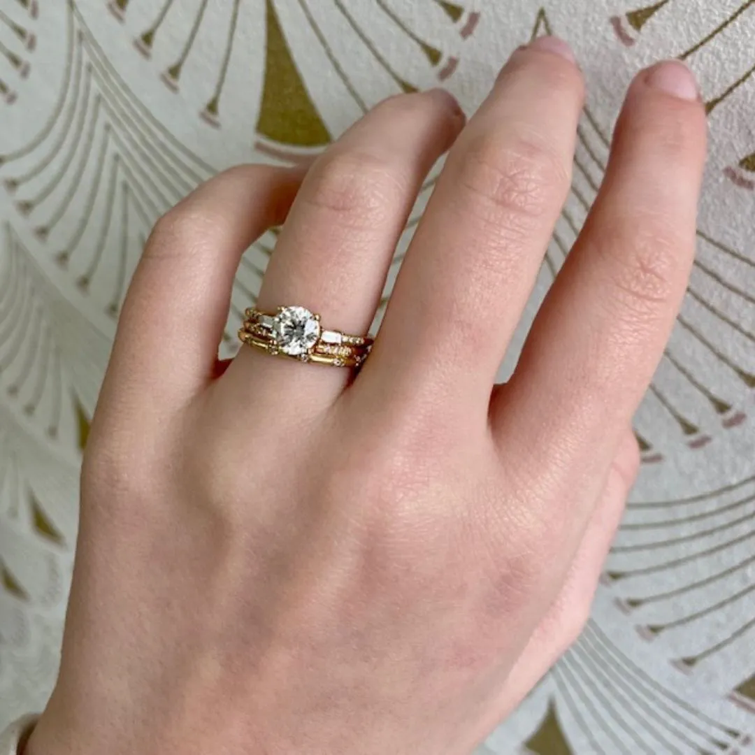 1c Melody Baguette Equilibrium Ring