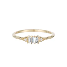 3 Baguette Mini Deco Point Ring