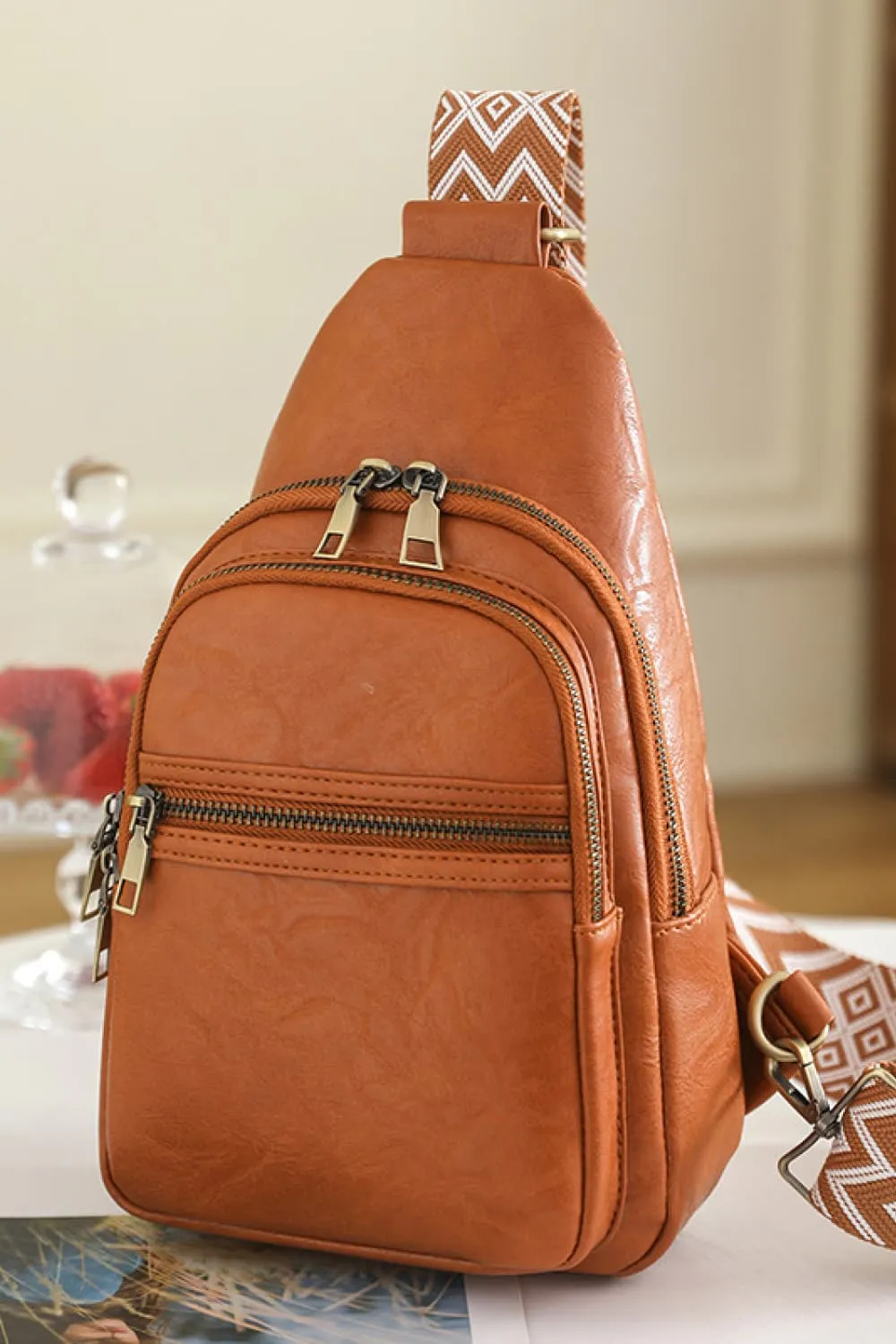 Adored It's Your Time PU Leather Sling Bag