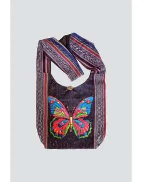 Bag - Cotton Butterly Print Hobo