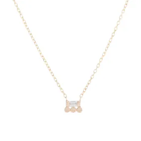 Baguette 3 Dot Necklace