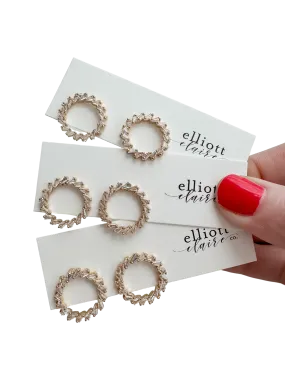 Baguette Circle Studs