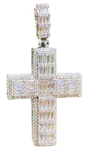 Baguette Cross Pendant (Big)