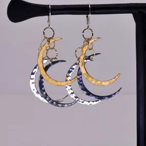 Bewitched - Crescent Moon Dangling Mobile Earrings