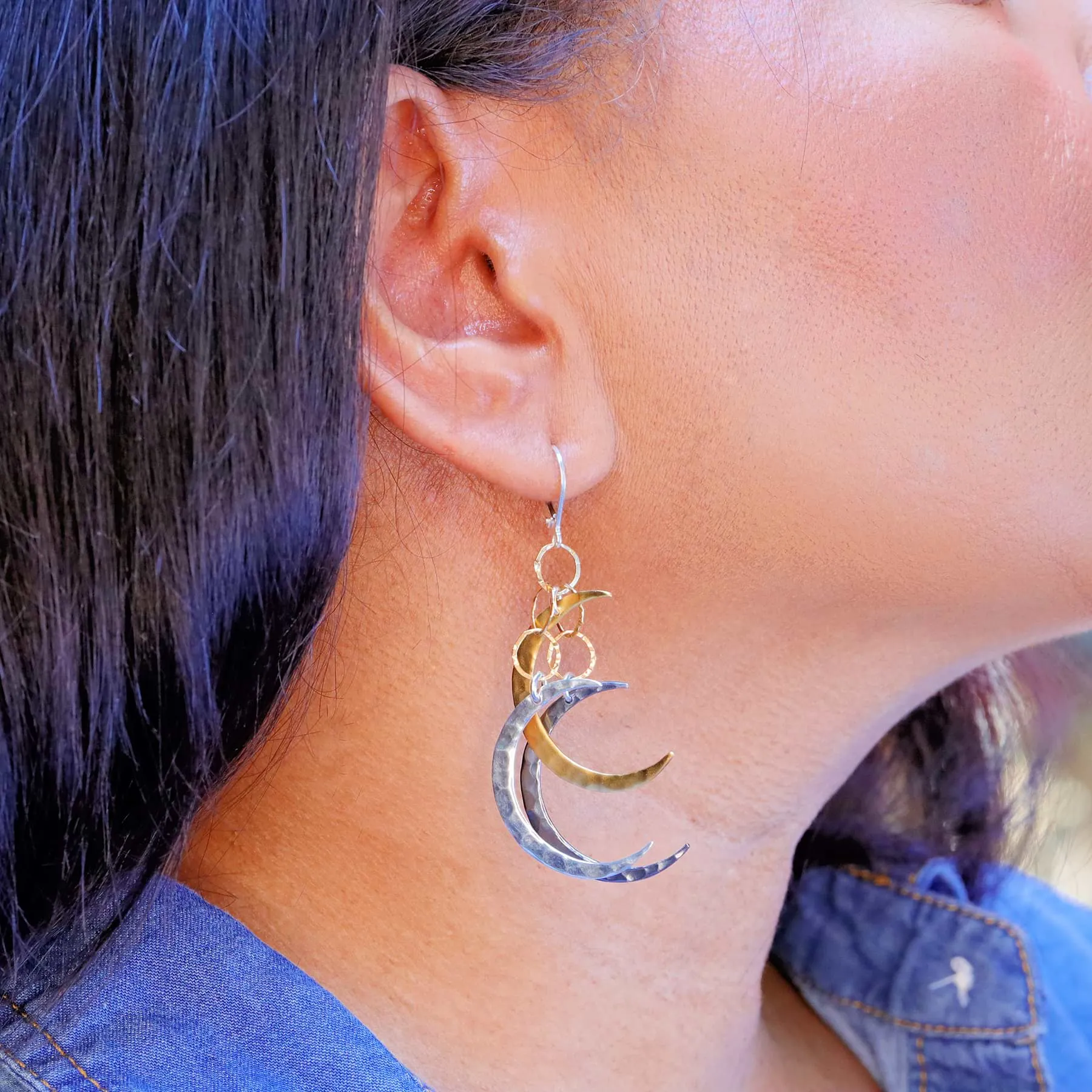 Bewitched - Crescent Moon Dangling Mobile Earrings