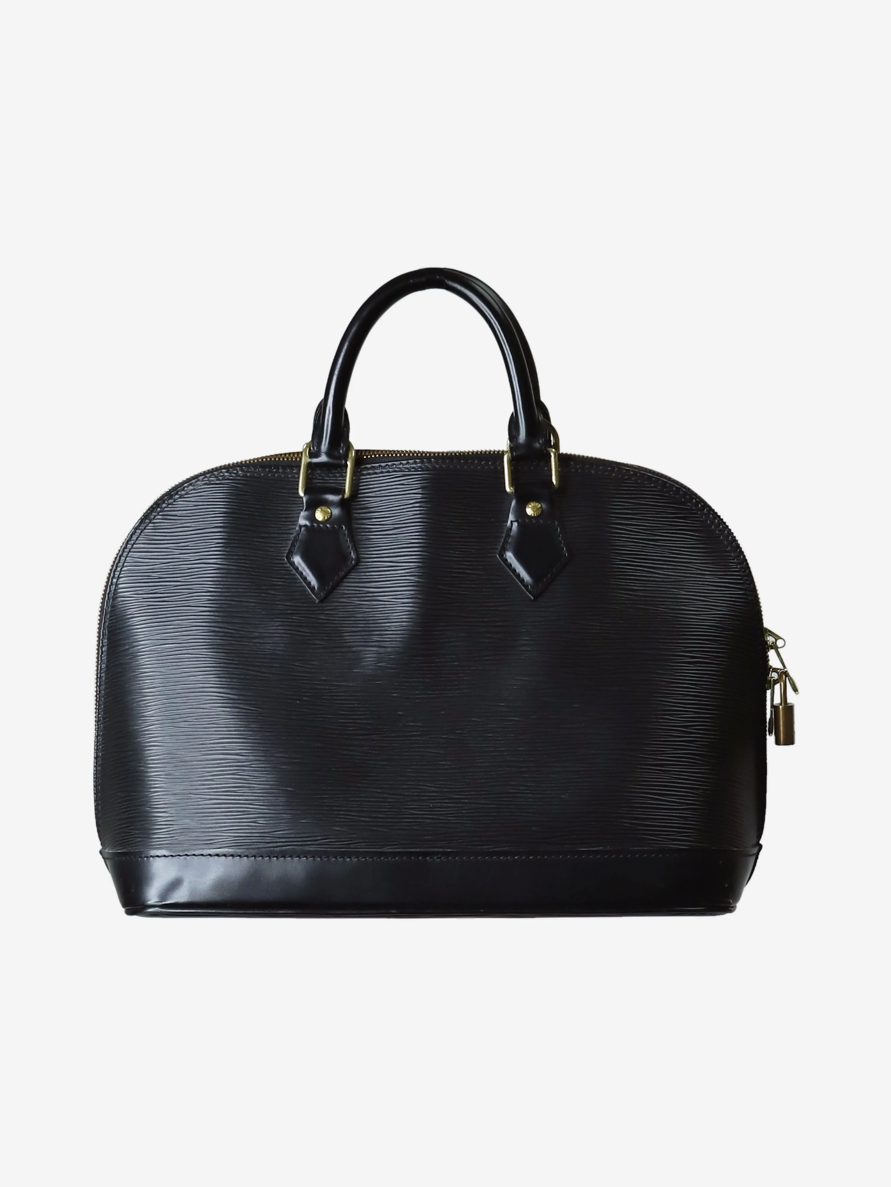 Black epi leather Alma PM top-handle bag