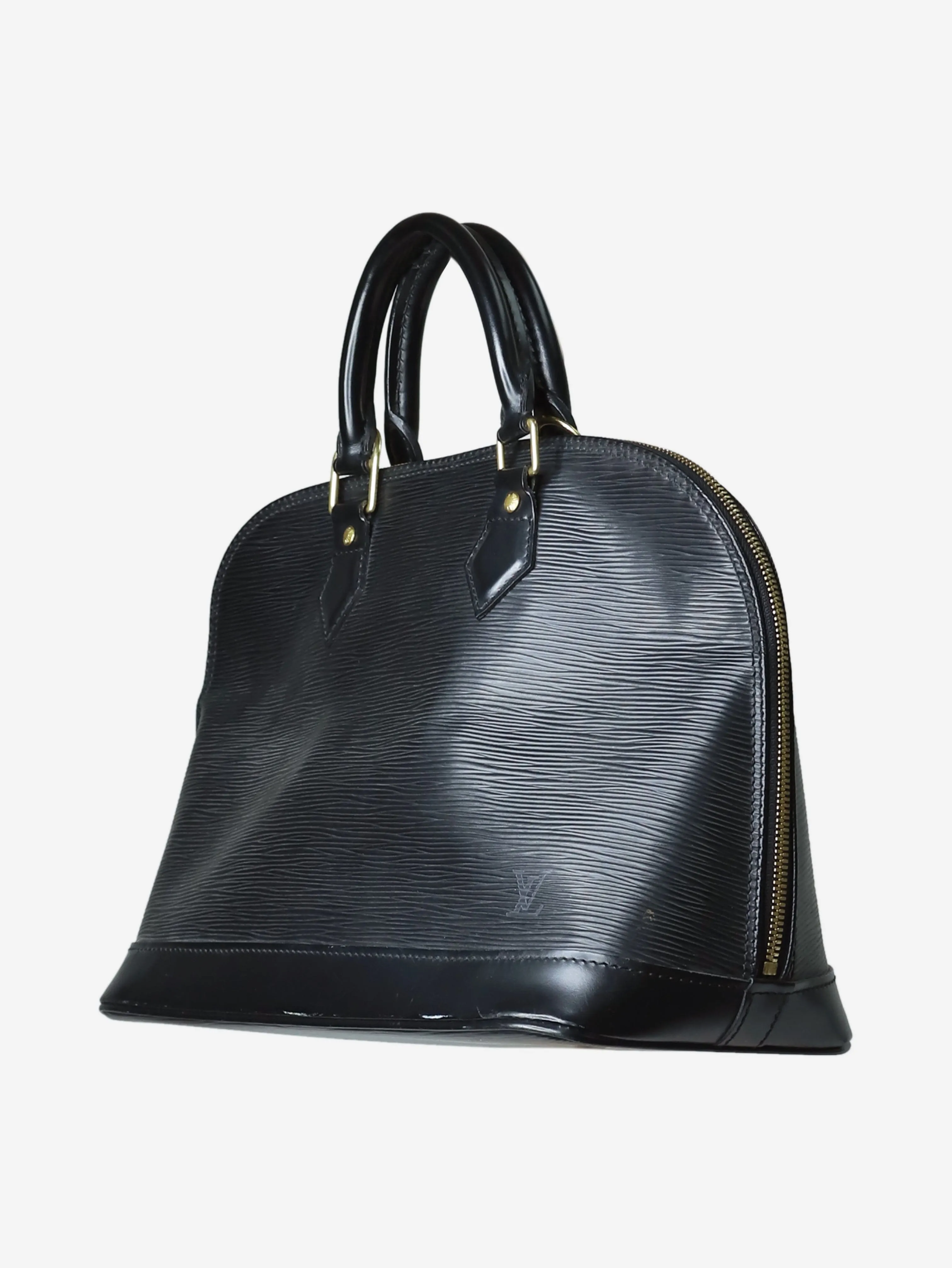 Black epi leather Alma PM top-handle bag