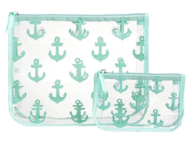 Bogg Bag Decorative Inserts Turquoise Anchor