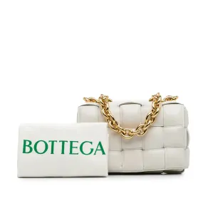 Bottega Veneta Padded Chain Cassette White