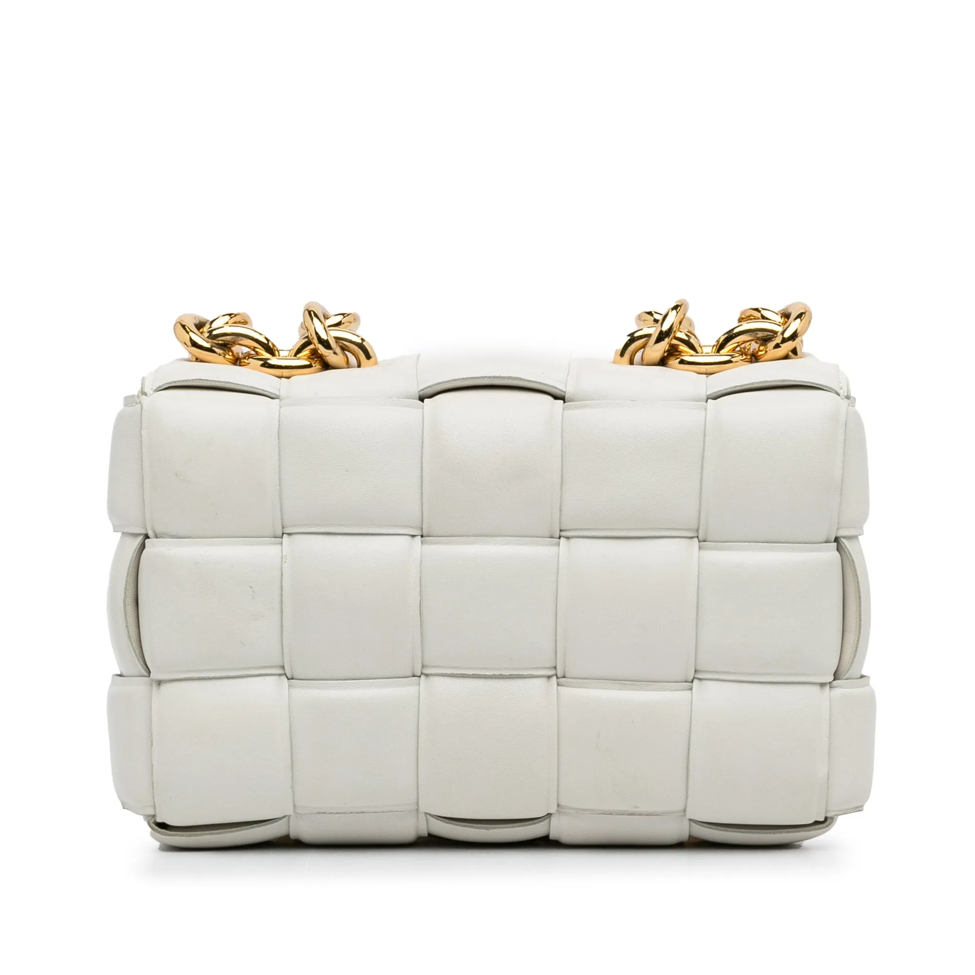 Bottega Veneta Padded Chain Cassette White