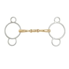 BR Double Jointed Three Ring Gag Soft Contact Bit