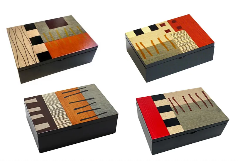 Brazilian Home Collection, Recycled Wood Boxes, 4 ” x 6 ” x 2 ”