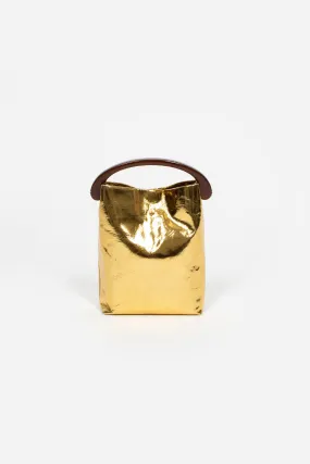 Stylish Gold Bucket Bag