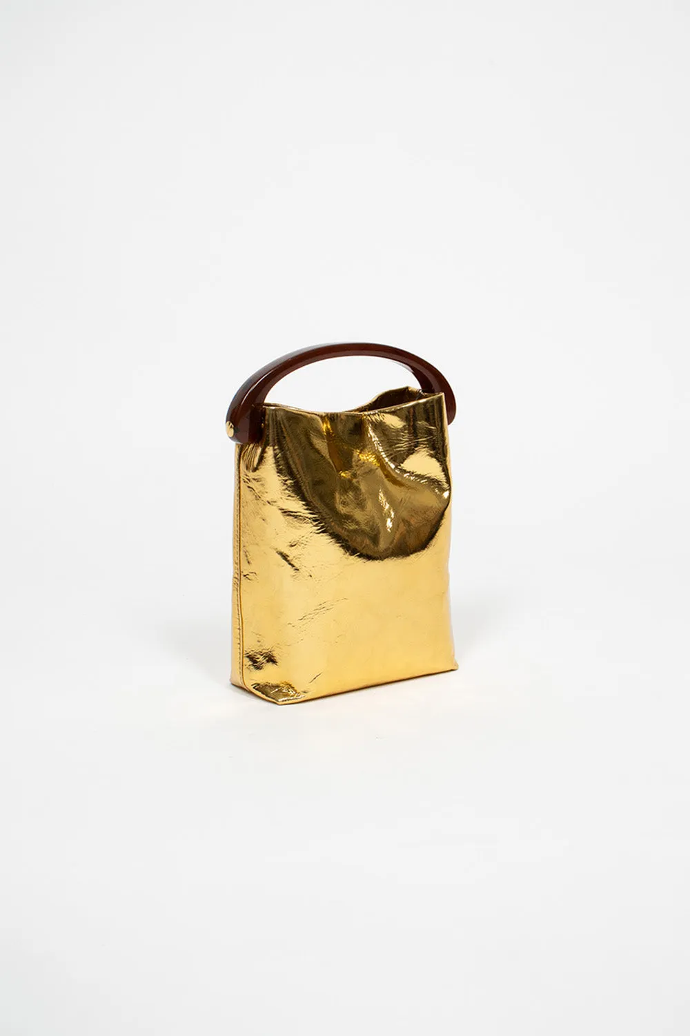 Stylish Gold Bucket Bag