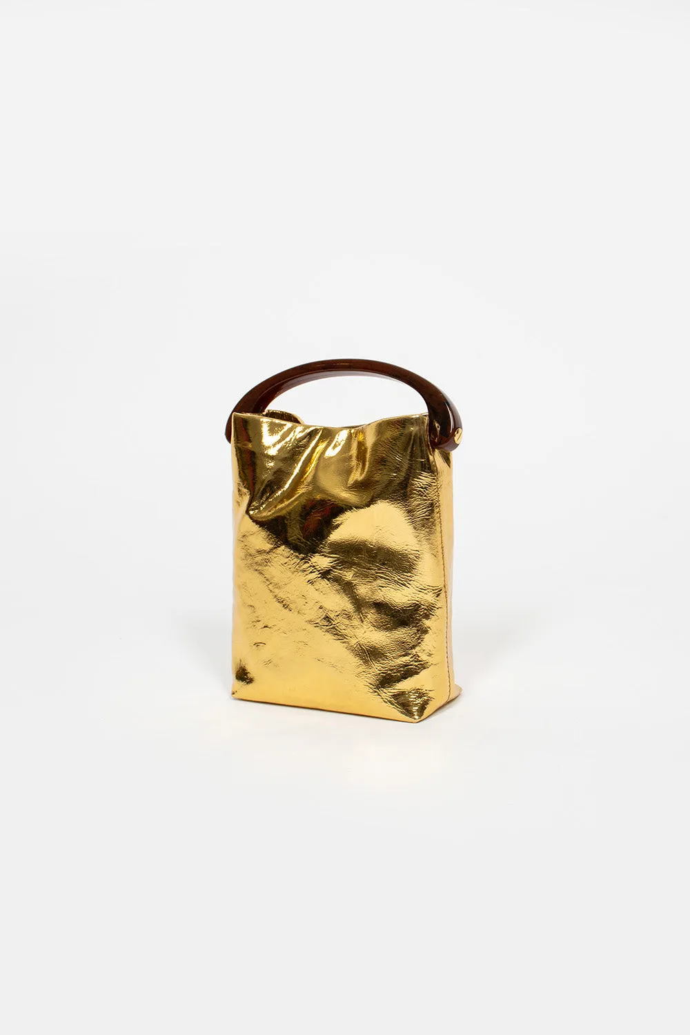 Stylish Gold Bucket Bag