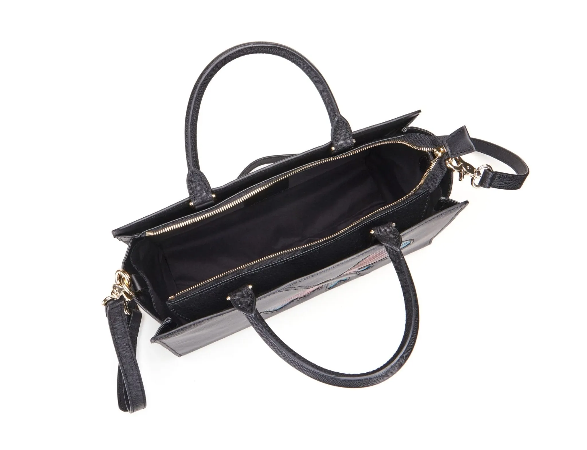 Butterfly Black Satchel