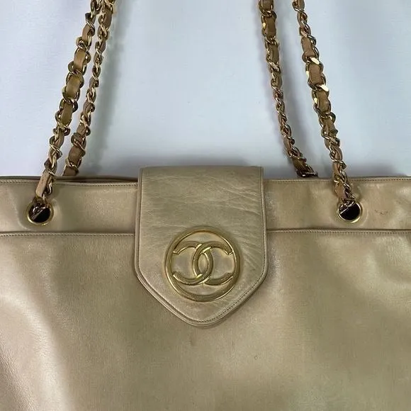 Chanel LargeCream Tote As Is