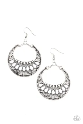 Crescent Couture White-Earrings