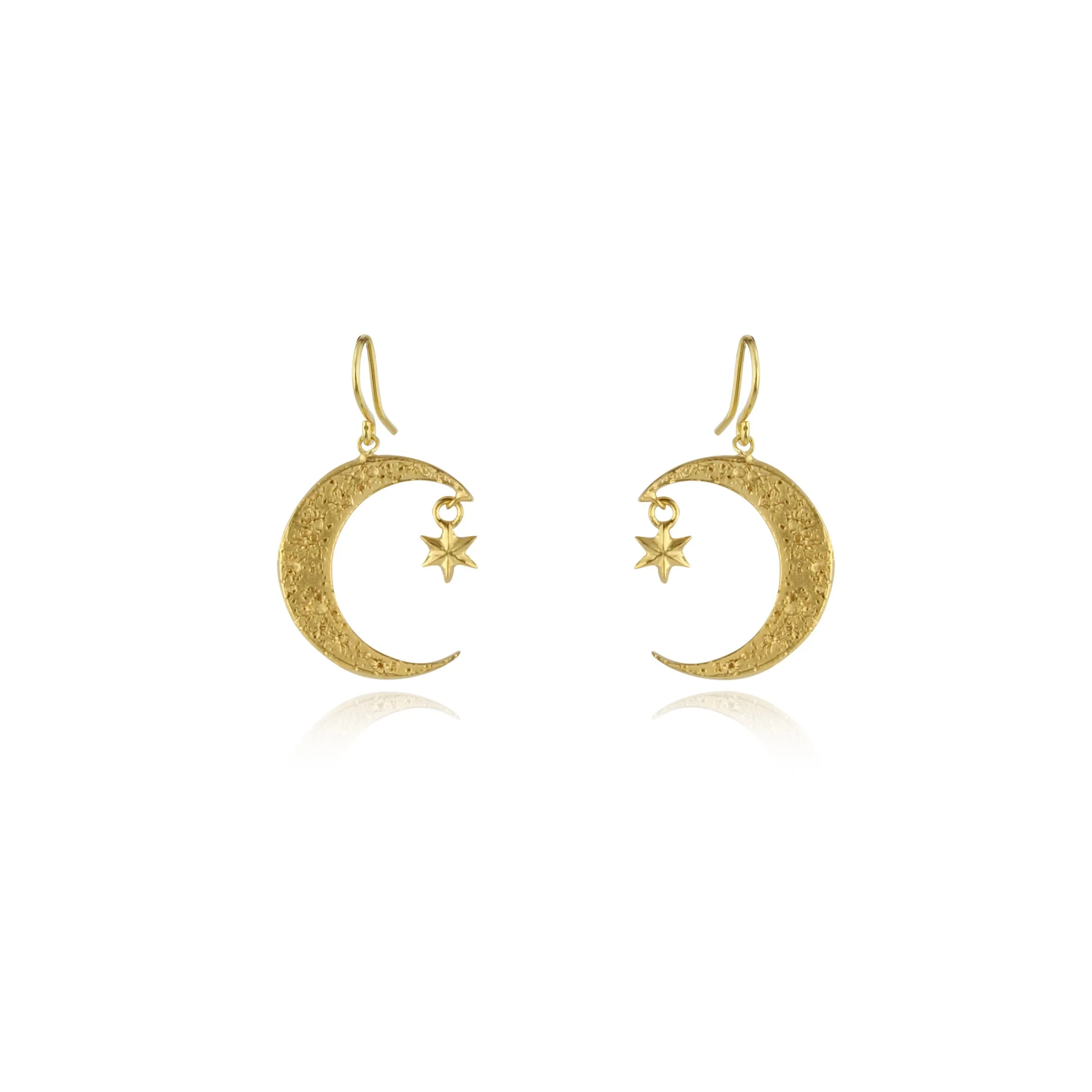 Crescent Moon & Star Earrings