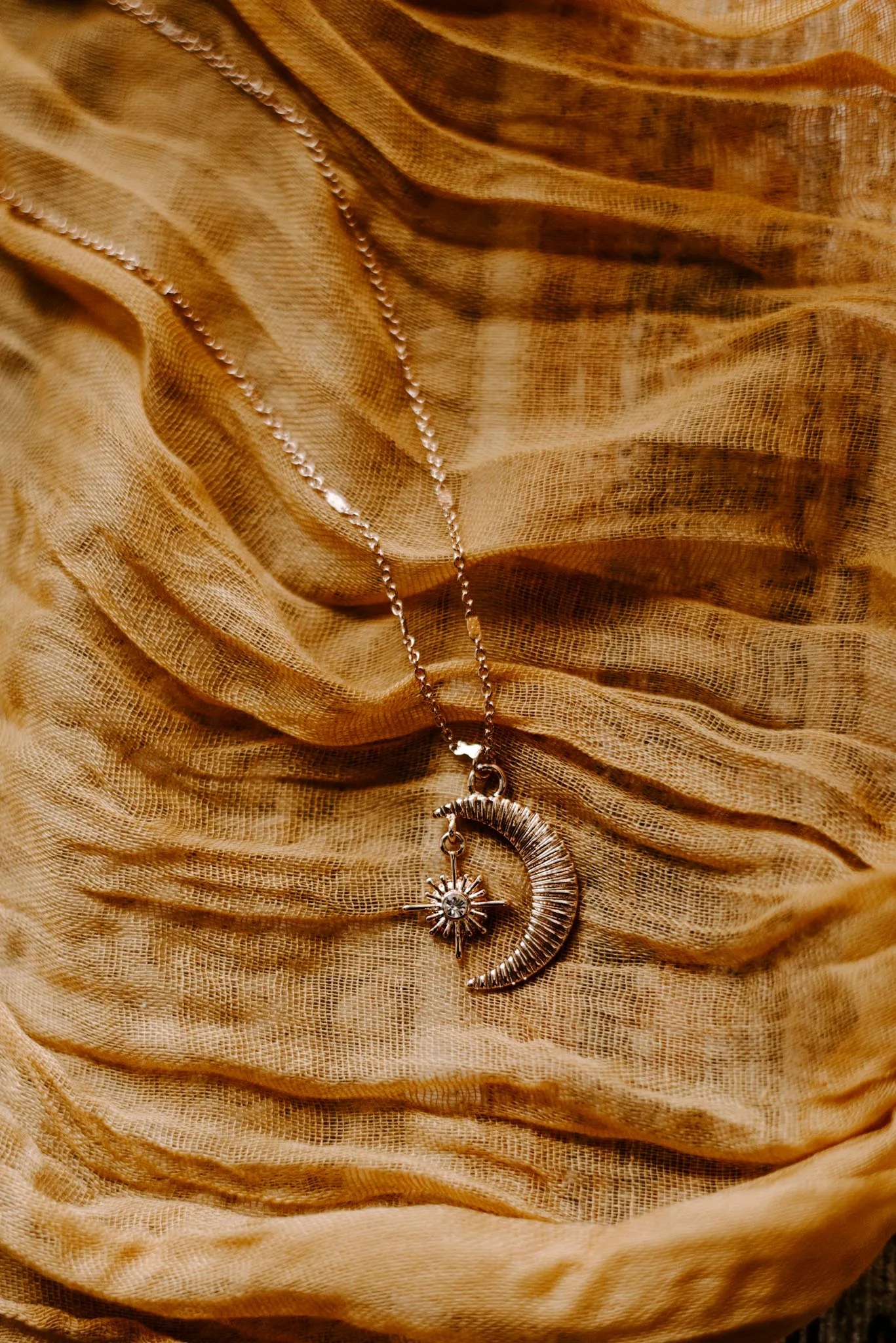 Crescent Moon & Star Necklace