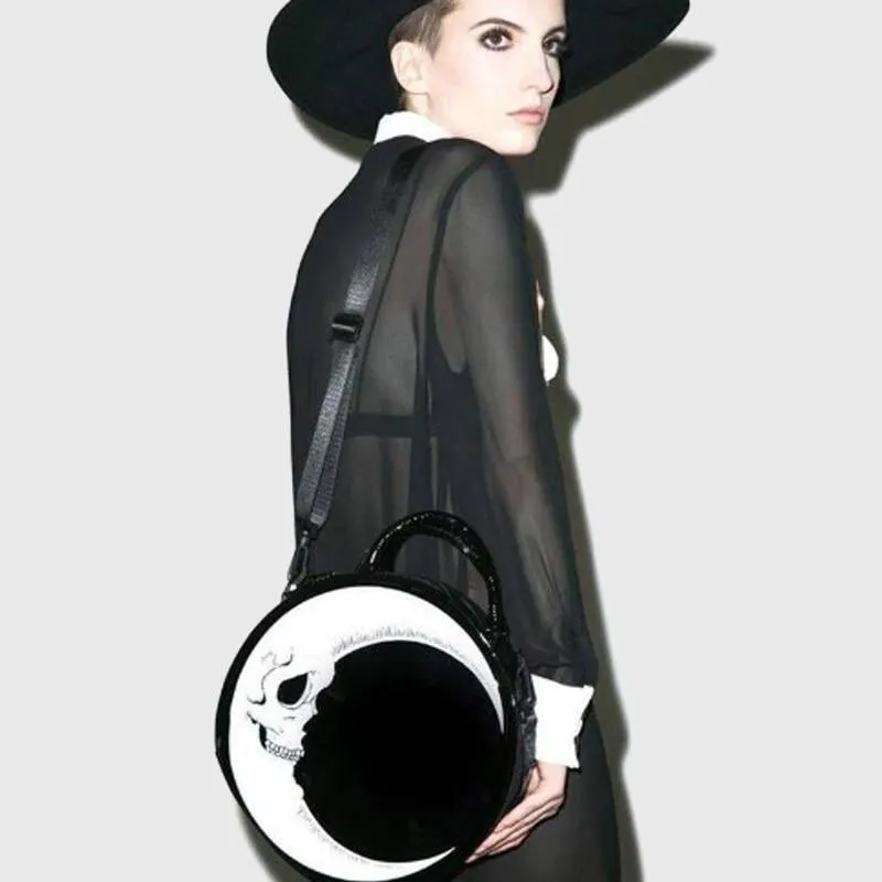 Crescent Moon Skull Bag