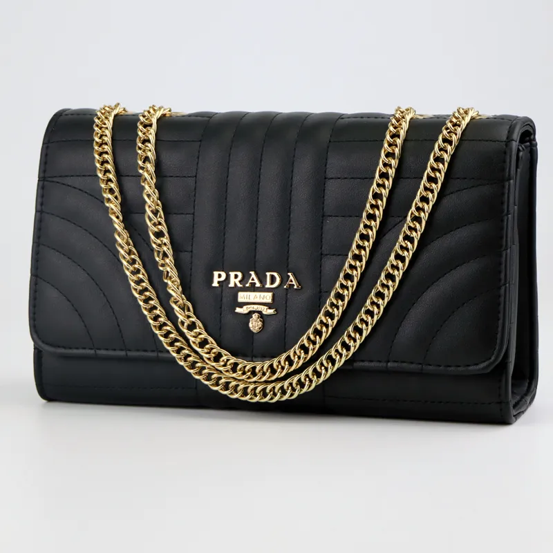 Designer Pu Leather Quilted Gold Chain Bag