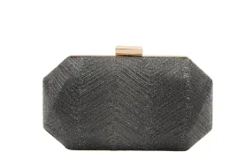 DICE small dark grey octagonal clutch