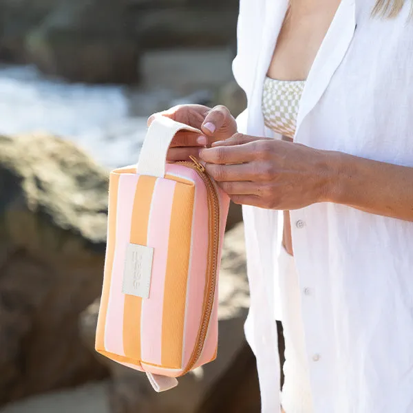 Ditty Toiletry Bag - Soft Pink / Mustard Stripe