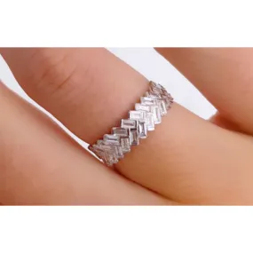 Double Baguette Diamond Band