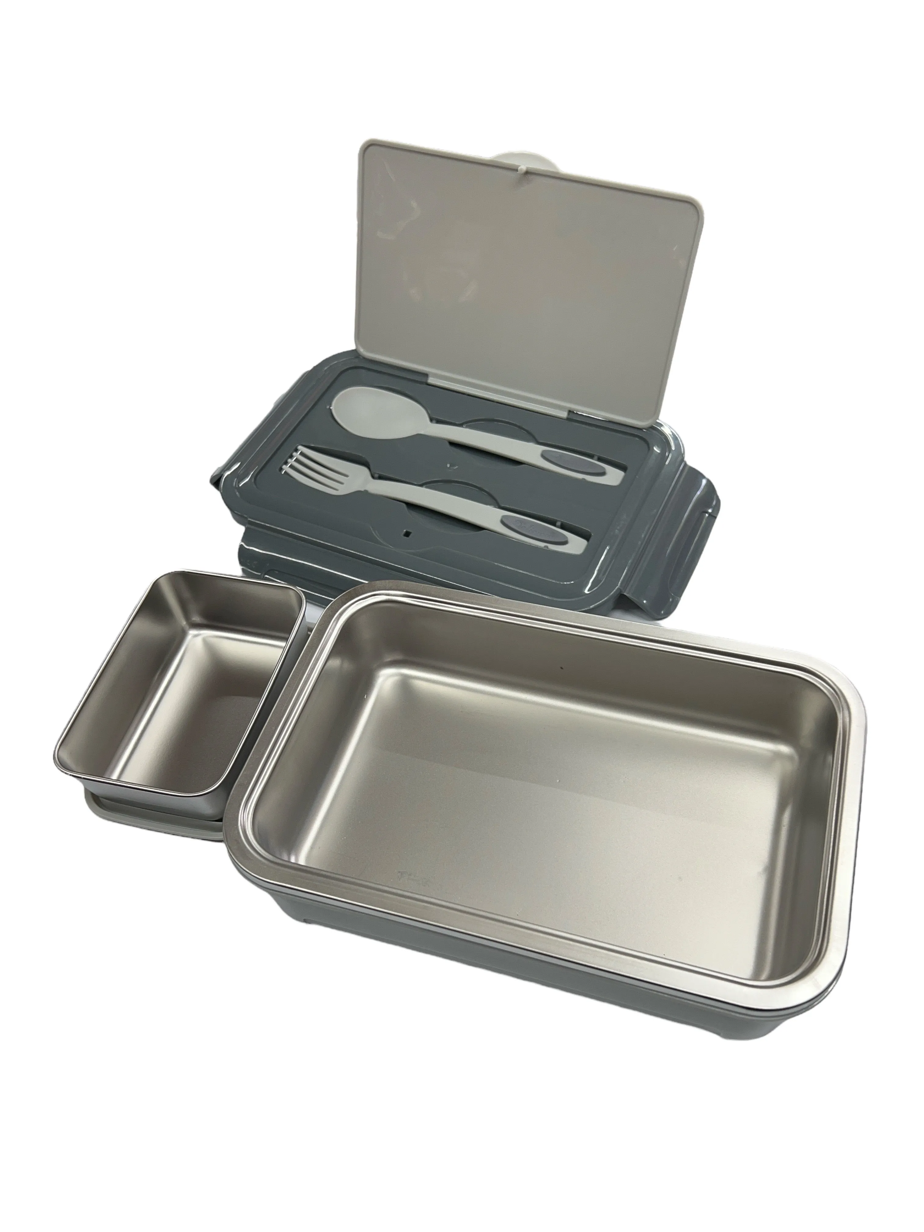 Dubblin Buffet Stainless Steel Lunch Box clip type with inner container