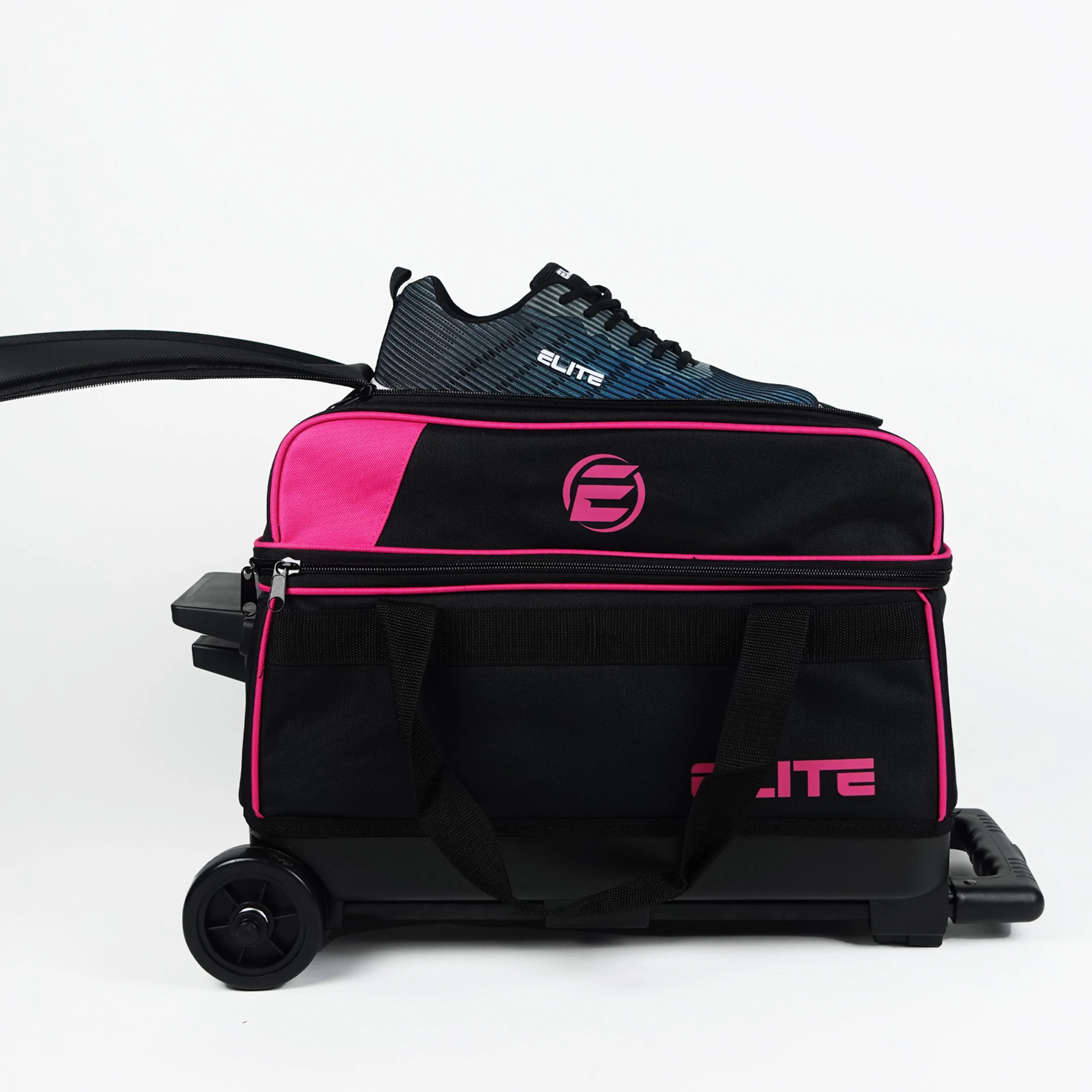 Elite Basic Double Roller Pink Bowling Bag