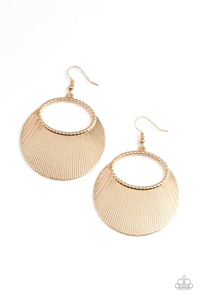 Fan Girl Glam - Gold Paparazzi Earrings