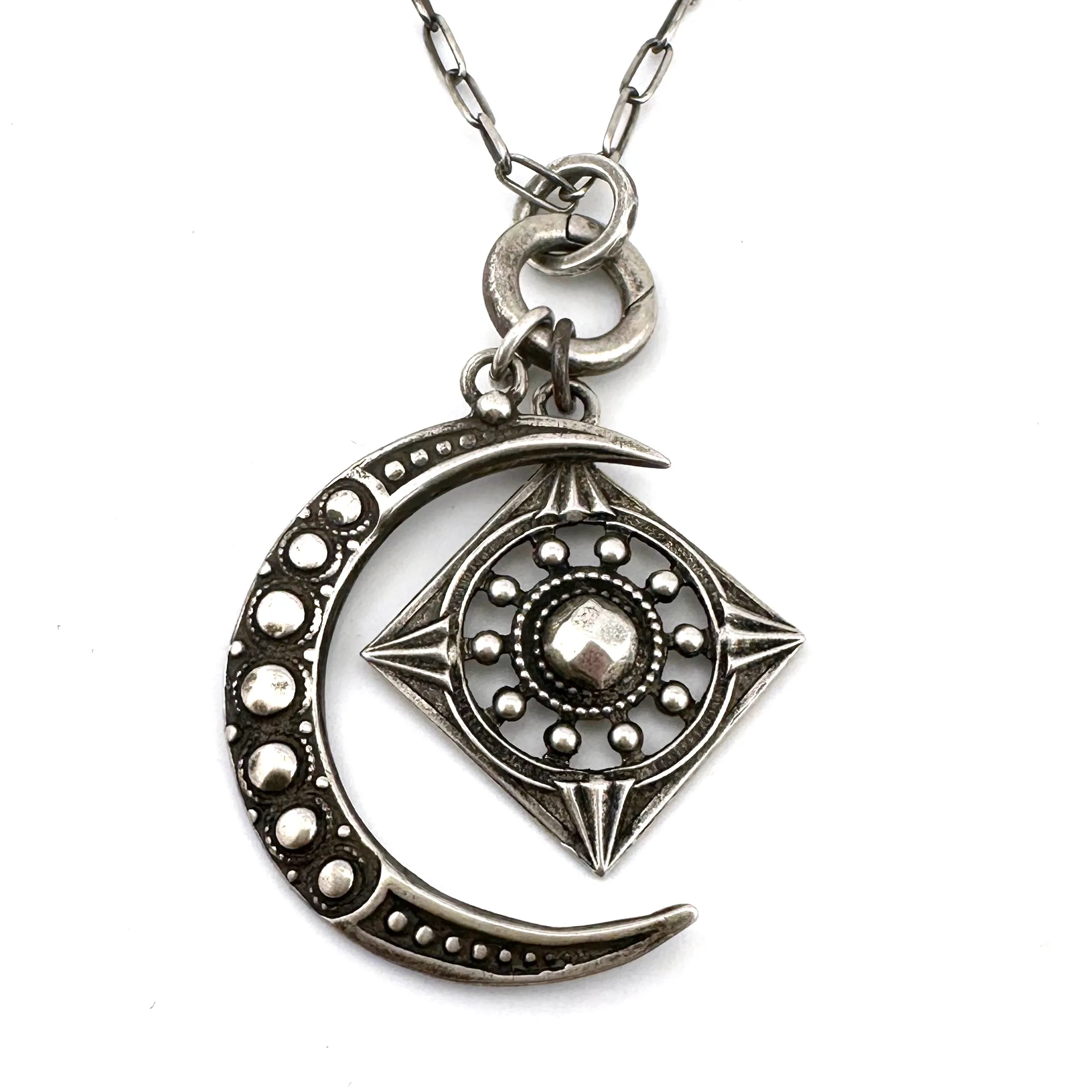 FOCUS MOON Necklace Set - Silver