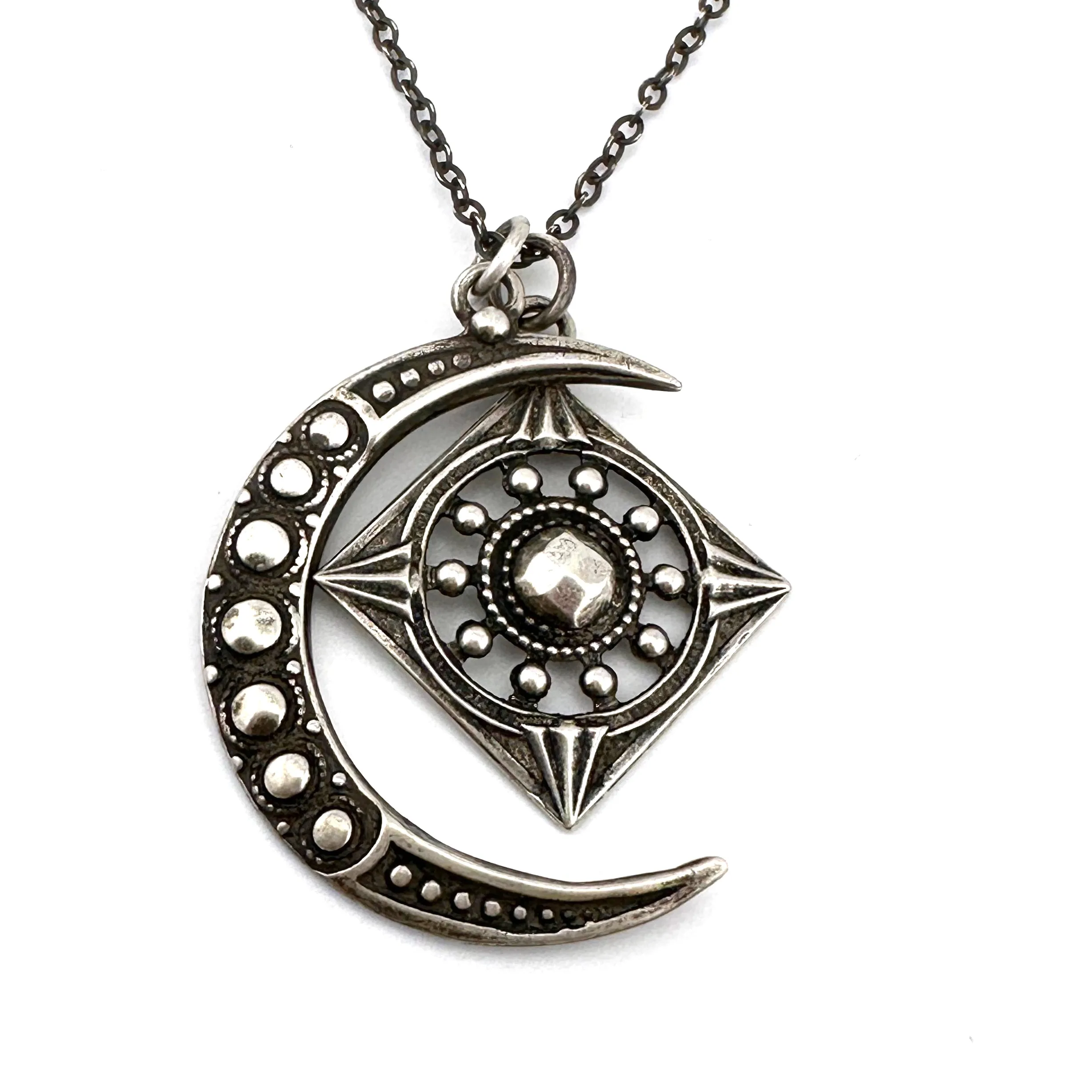 FOCUS MOON Necklace Set - Silver