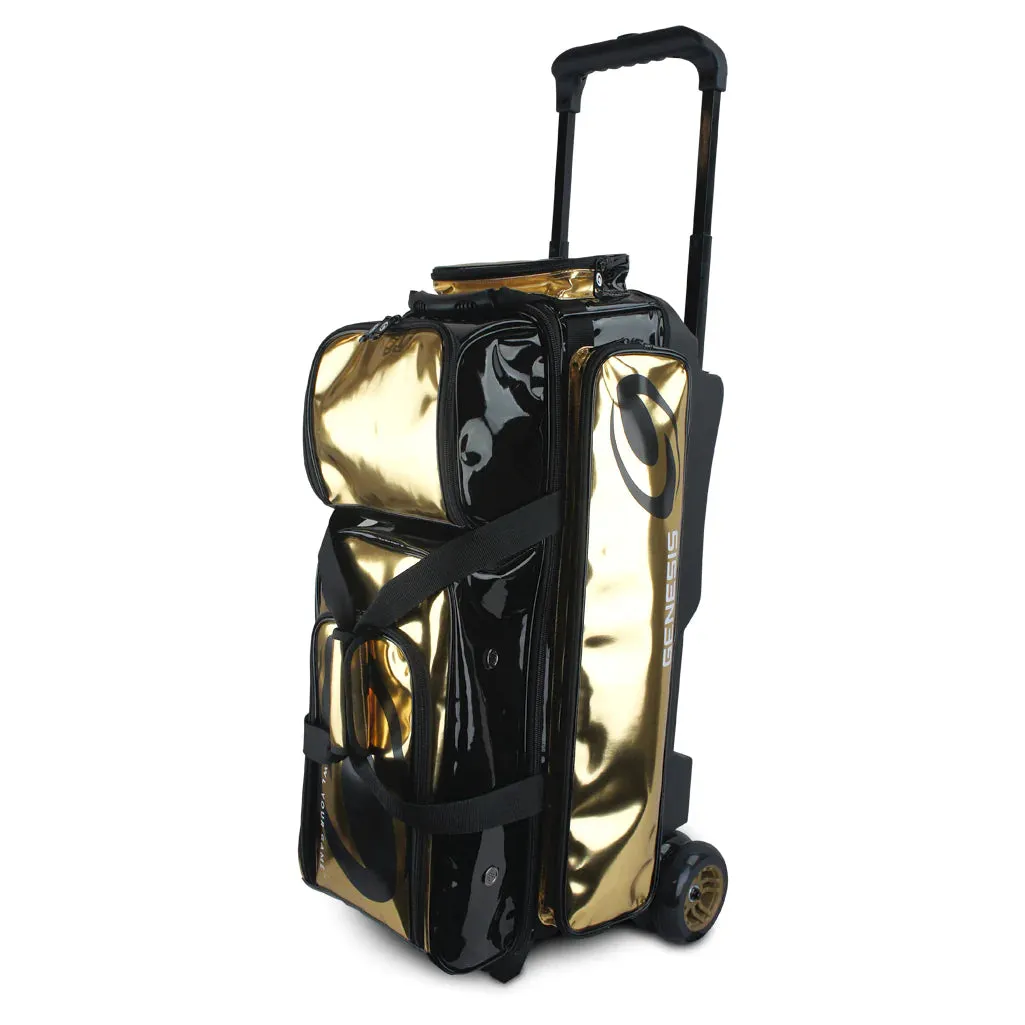 Genesis Dually 3 Ball Roller Black/Gold Bowling Bag