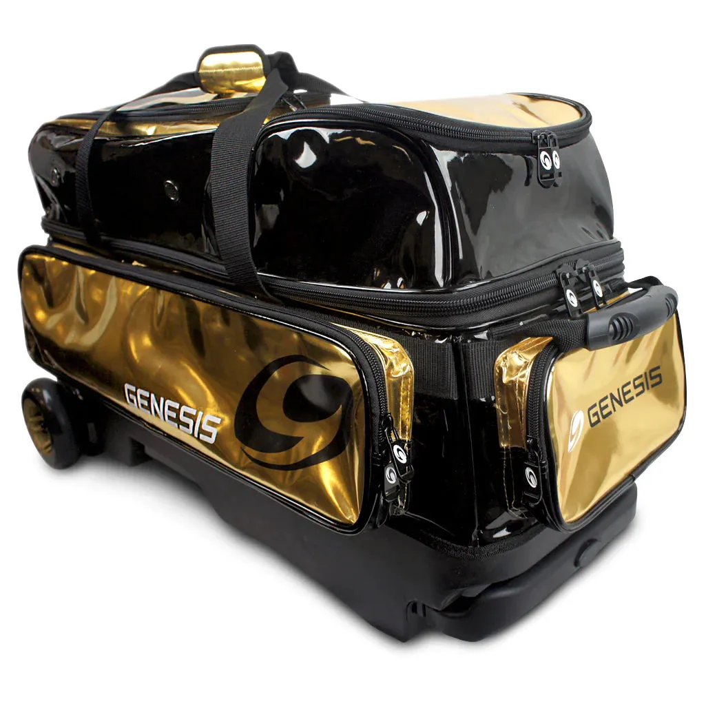 Genesis Dually 3 Ball Roller Black/Gold Bowling Bag