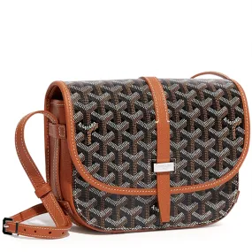 Goyard Goyardine Belvedere II Black/Tan PM Messenger Bag