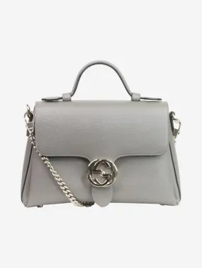 Grey Interlocking G leather shoulder bag