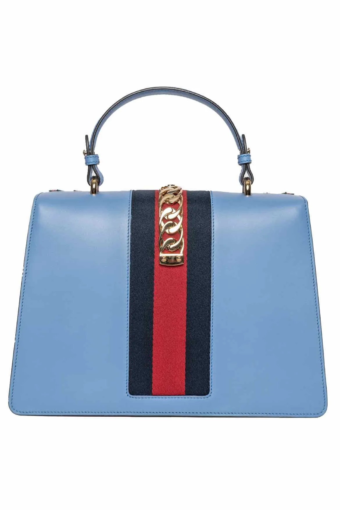 Gucci Embroidered Medium Sylvie Top Handle Shoulder Bag