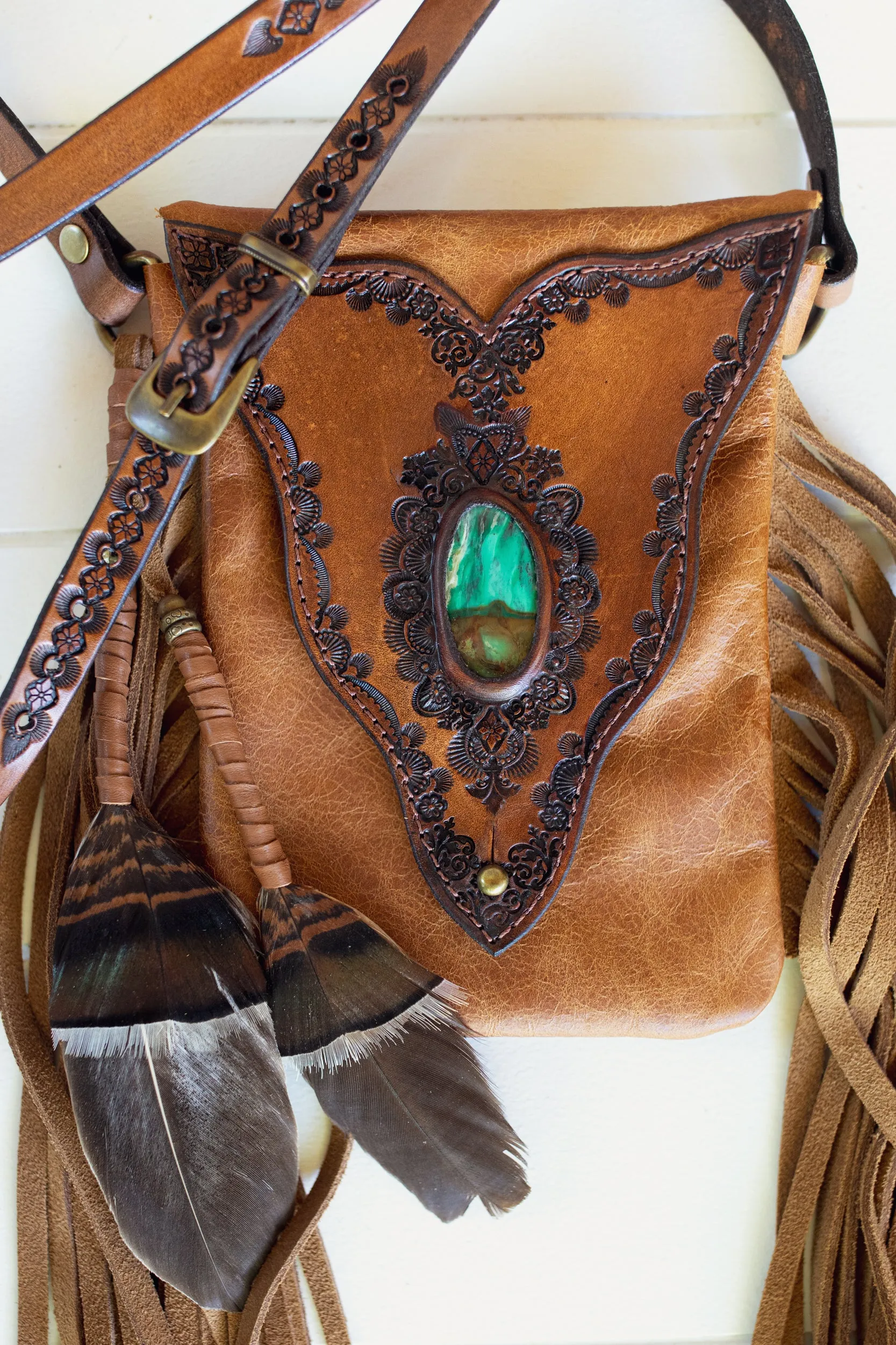 Gypsy Wanderer Phone Pouch with Turquoise