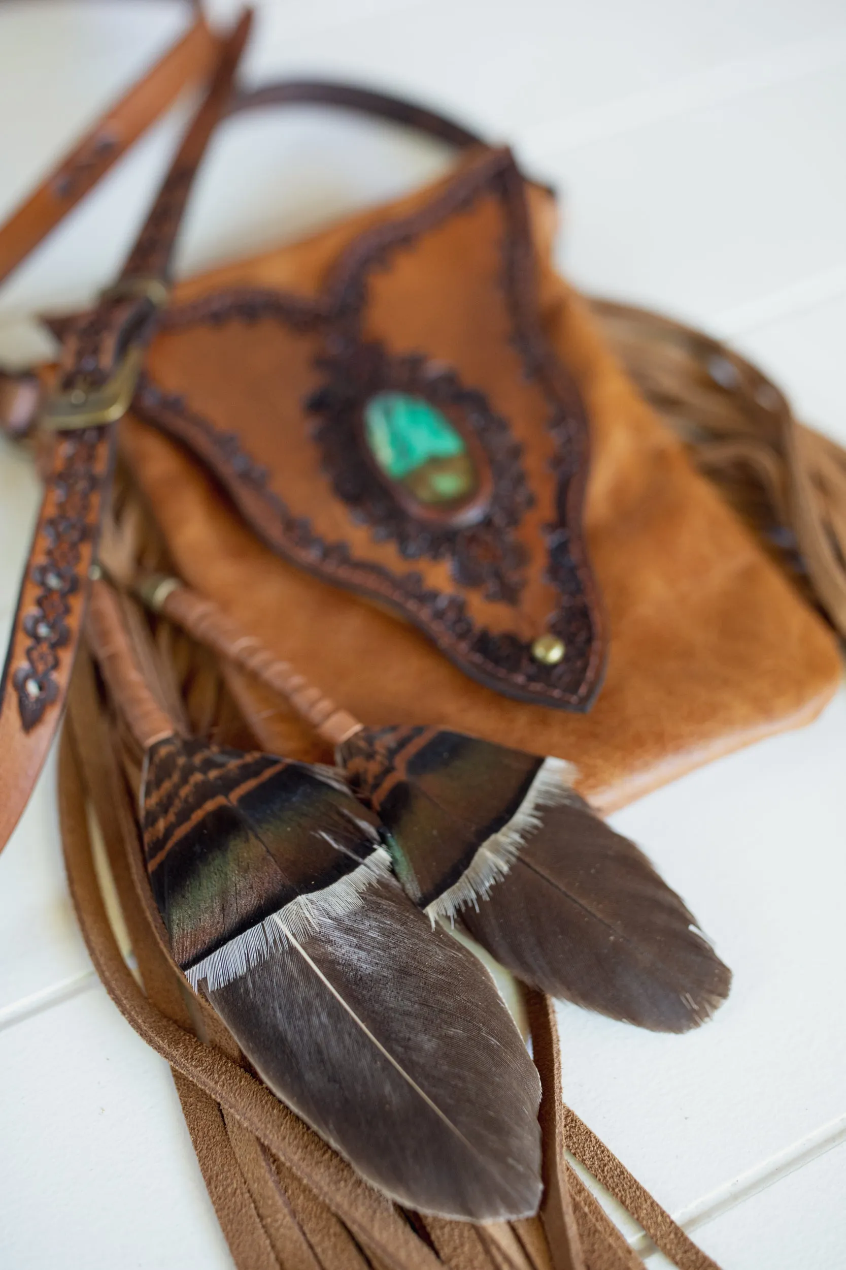 Gypsy Wanderer Phone Pouch with Turquoise