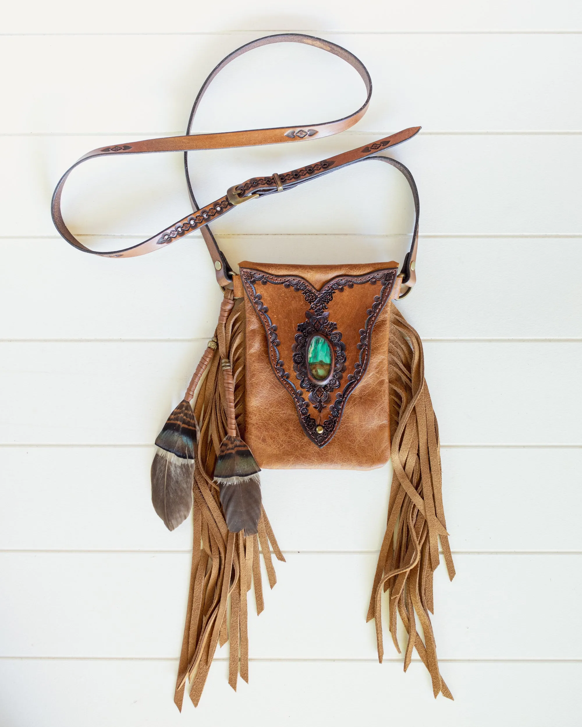 Gypsy Wanderer Phone Pouch with Turquoise