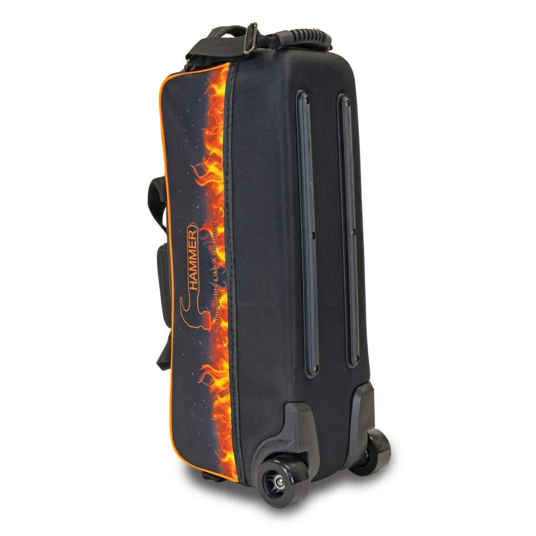 Hammer Dye Sub Slim Triple Roller Tote Flame Bowling Bag