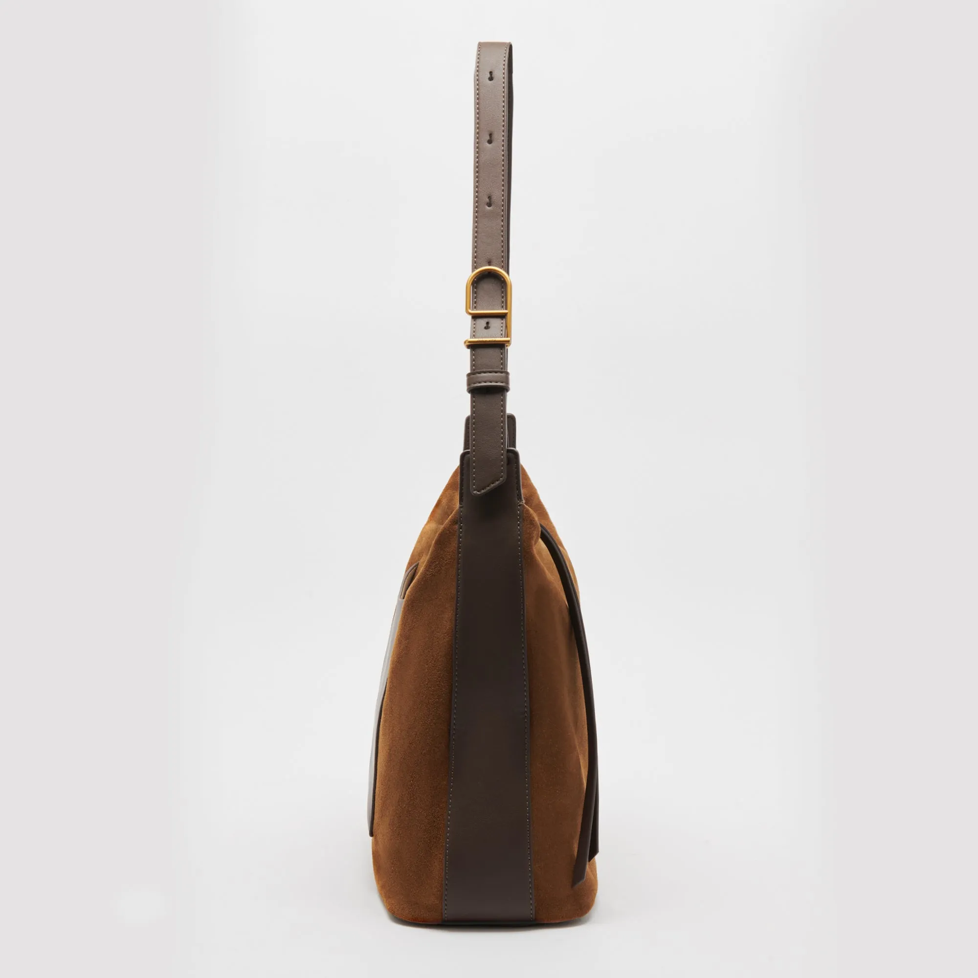 HANA SHOULDER BAG TOBACCO SUEDE