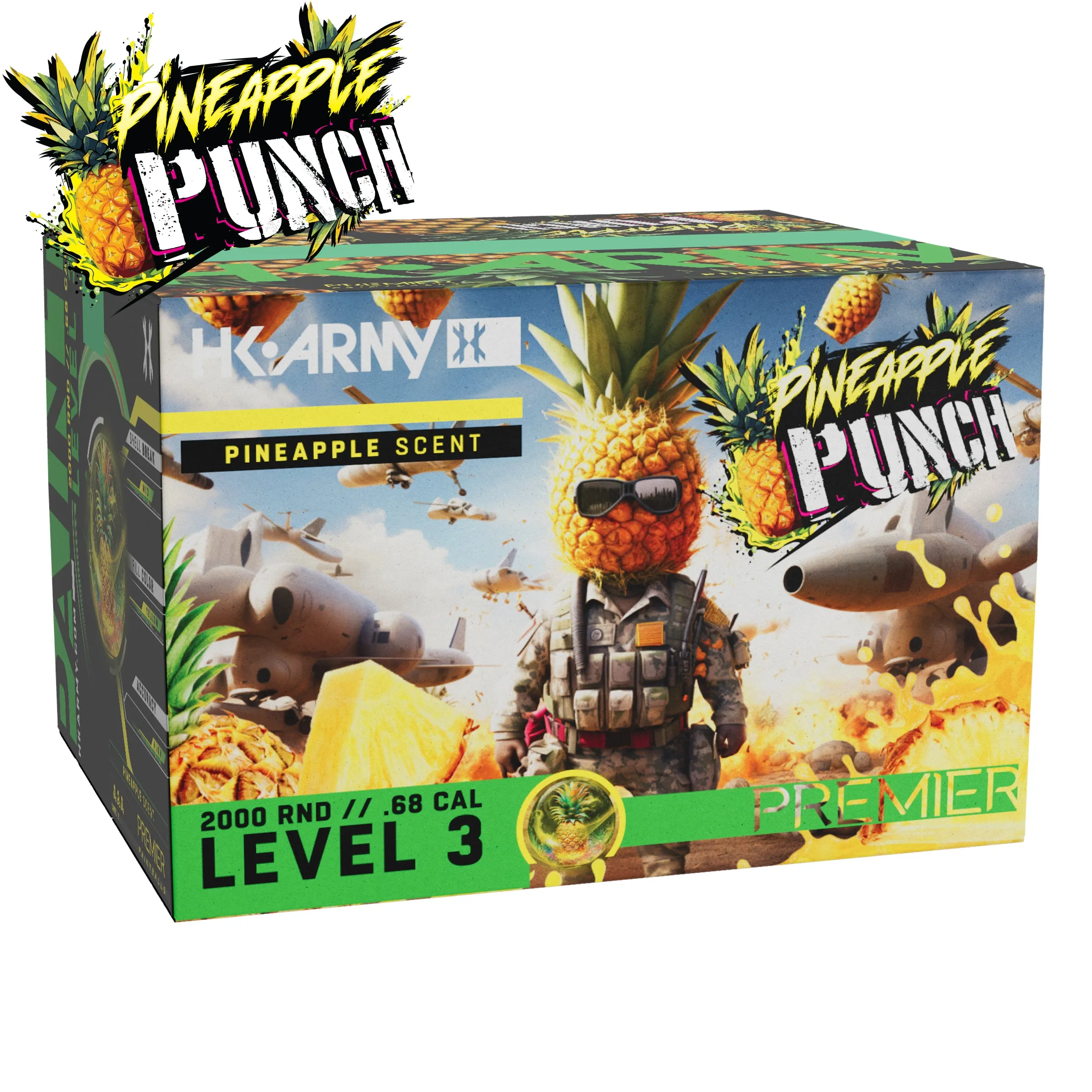 HK Army Pineapple Punch Scented Paintballs - Premier Neon Yellow Fill