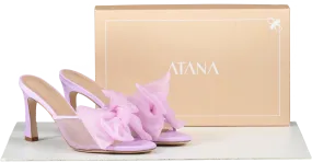 House of Atana Purple Violet Bow 85mm Mules UK 6 EU 39 👠