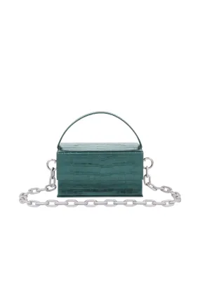 IDA Metallic green Croc (Small) with Chain