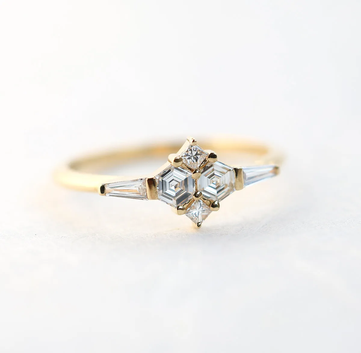 Ivy Art Deco Diamond Cluster Ring