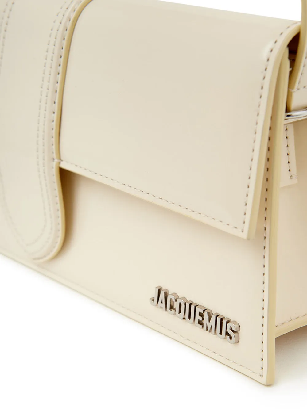 Jacquemus Leather Long Shoulder Bag 'Ivory'